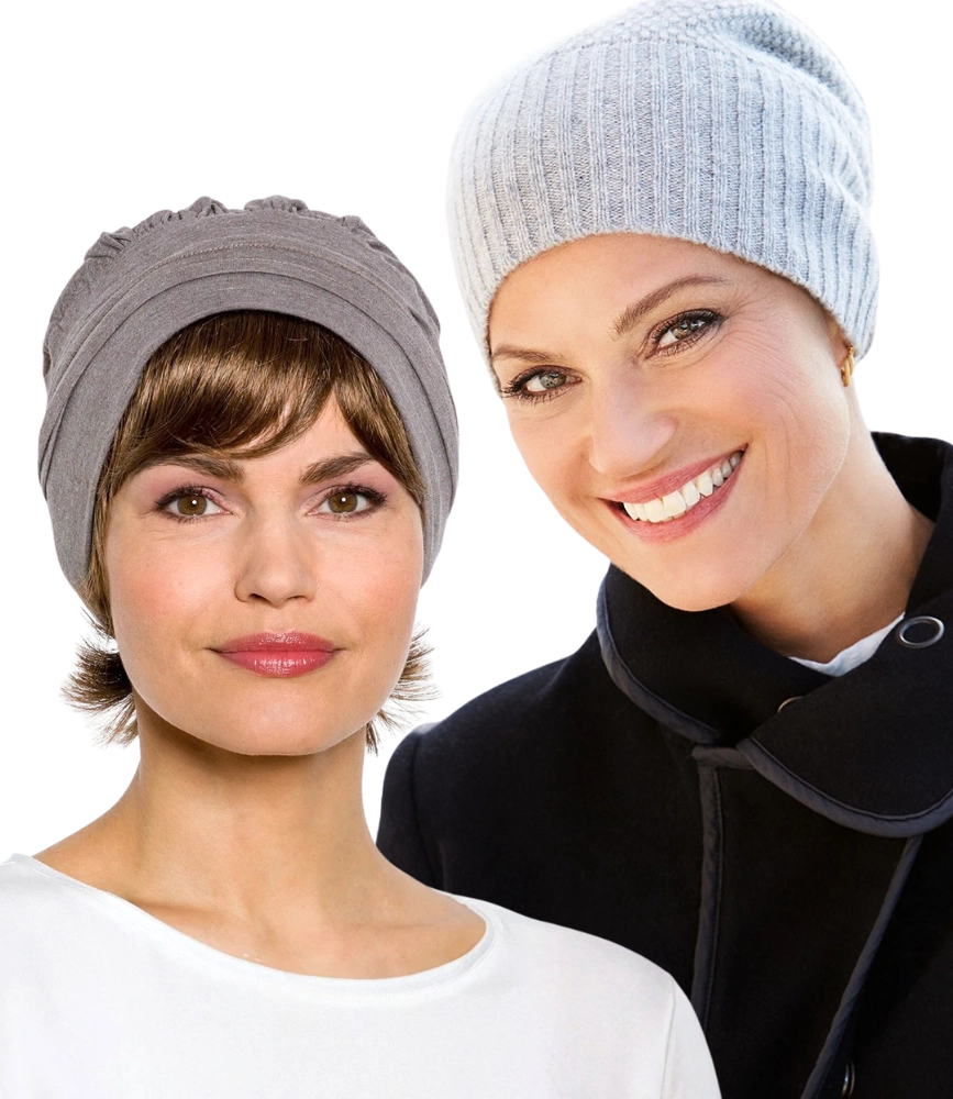 Vorher-Nachher-Vergleich einer Haarverdichtung mit Topper am Oberkopf – Trendhair Nürnberg