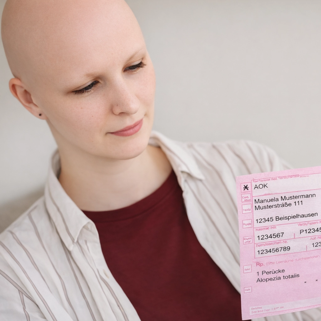 Kundin mit Kopftuch bei Perückenberatung im Studio von Trendhair Nürnberg