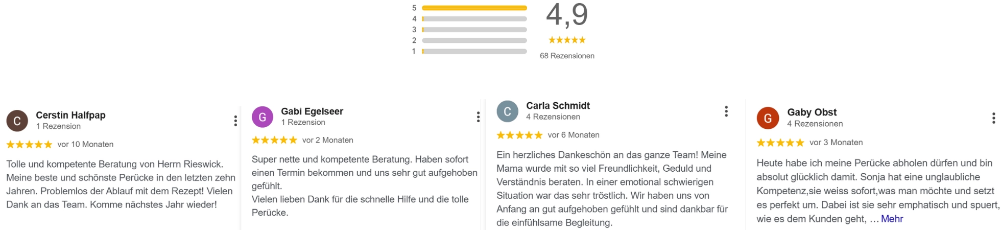 Kopie von Google Bewertungen Trendhair Nürnberg mobil