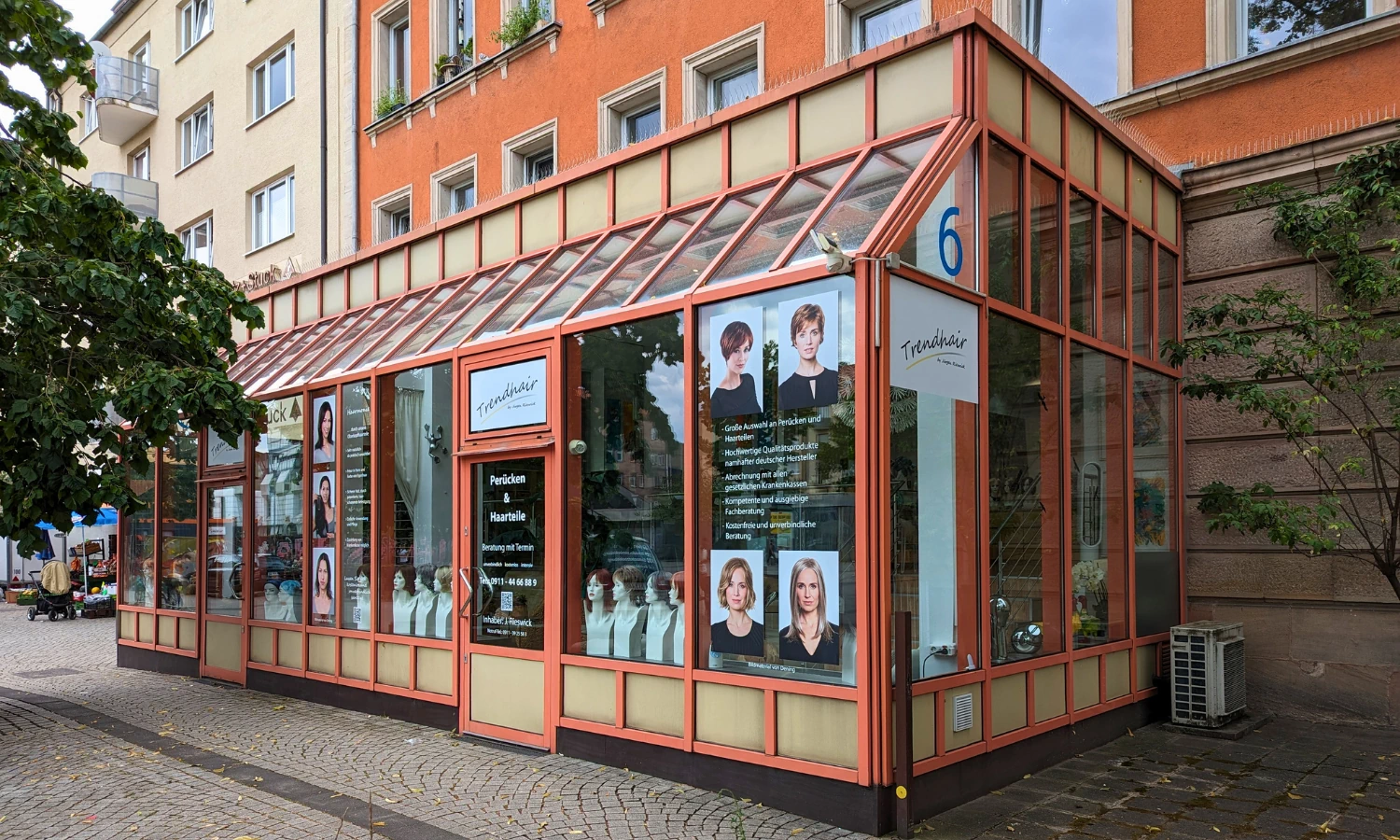 Blick in den Eingangsbereich des Trendhair Studios